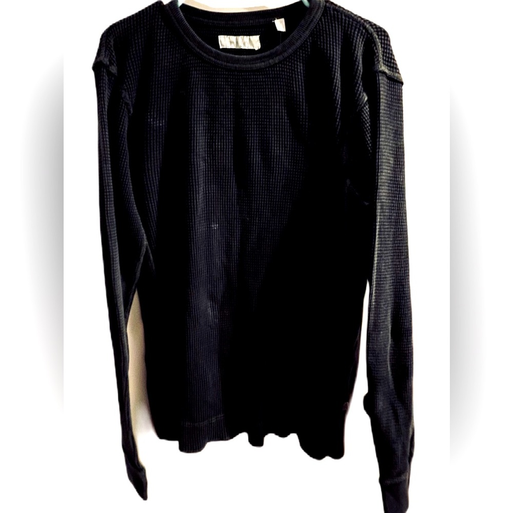 Urban Outfitters NWT- Black Thermal Knit Shirt - Men’s Large